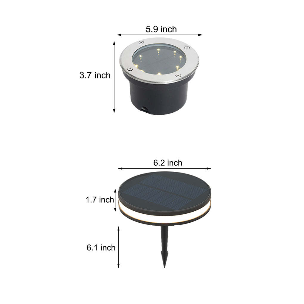 Solar Powered Garden Lawn Lights Waterproof LED Ground Lighting-Lighom