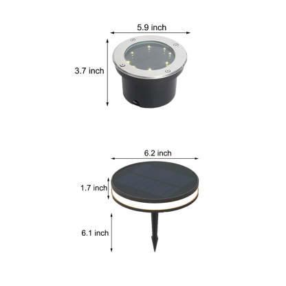 Solar Powered Garden Lawn Lights Waterproof LED Ground Lighting-Lighom