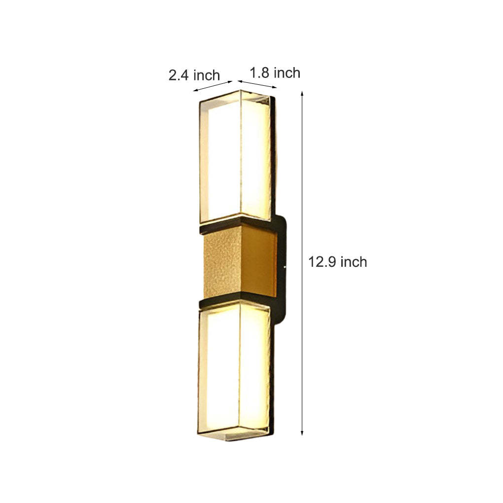 Creative Up and Down Lights Waterproof LED Wall Sconces Outdoor Wall Lights-Lighom