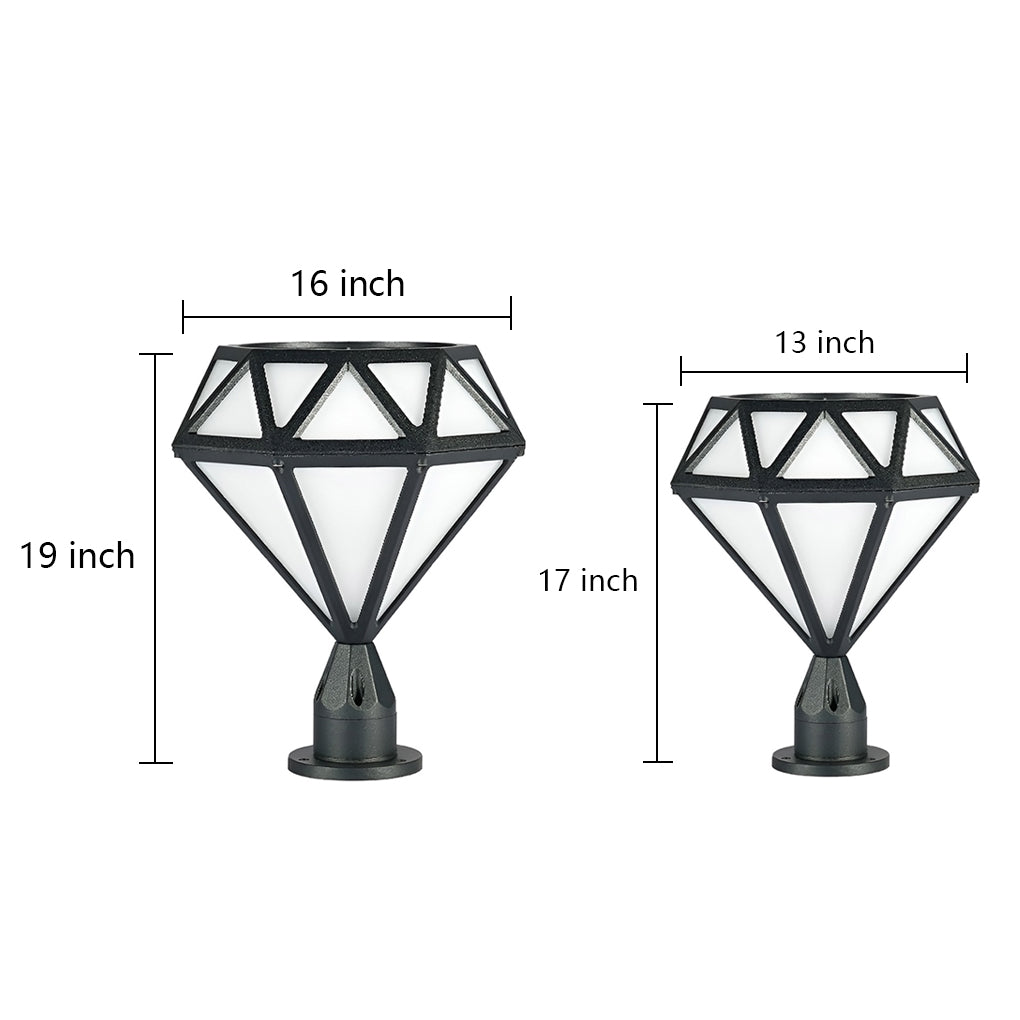 Unique Diamond-shaped LED Post Lights Outdoor Lights Waterproof Fence Post Lights-Lighom