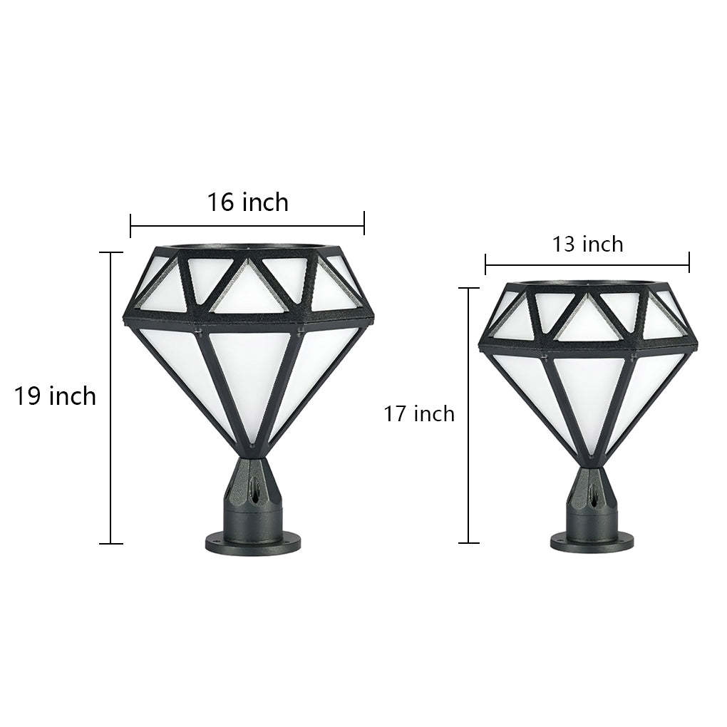 Unique Diamond-shaped LED Post Lights Outdoor Lights Waterproof Fence Post Lights-Lighom
