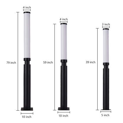 Modern Creative Outdoor Lights Bollard Lights LED Waterproof Garden Lights Pathway Lights-Lighom