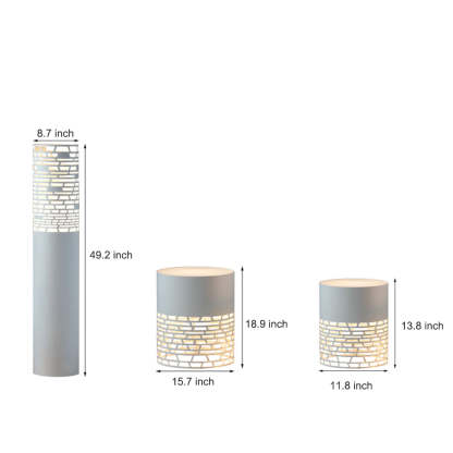 Creative Hollow Outdoor Post Lights Garden Lights Outside Lights Pole Lamp-Lighom