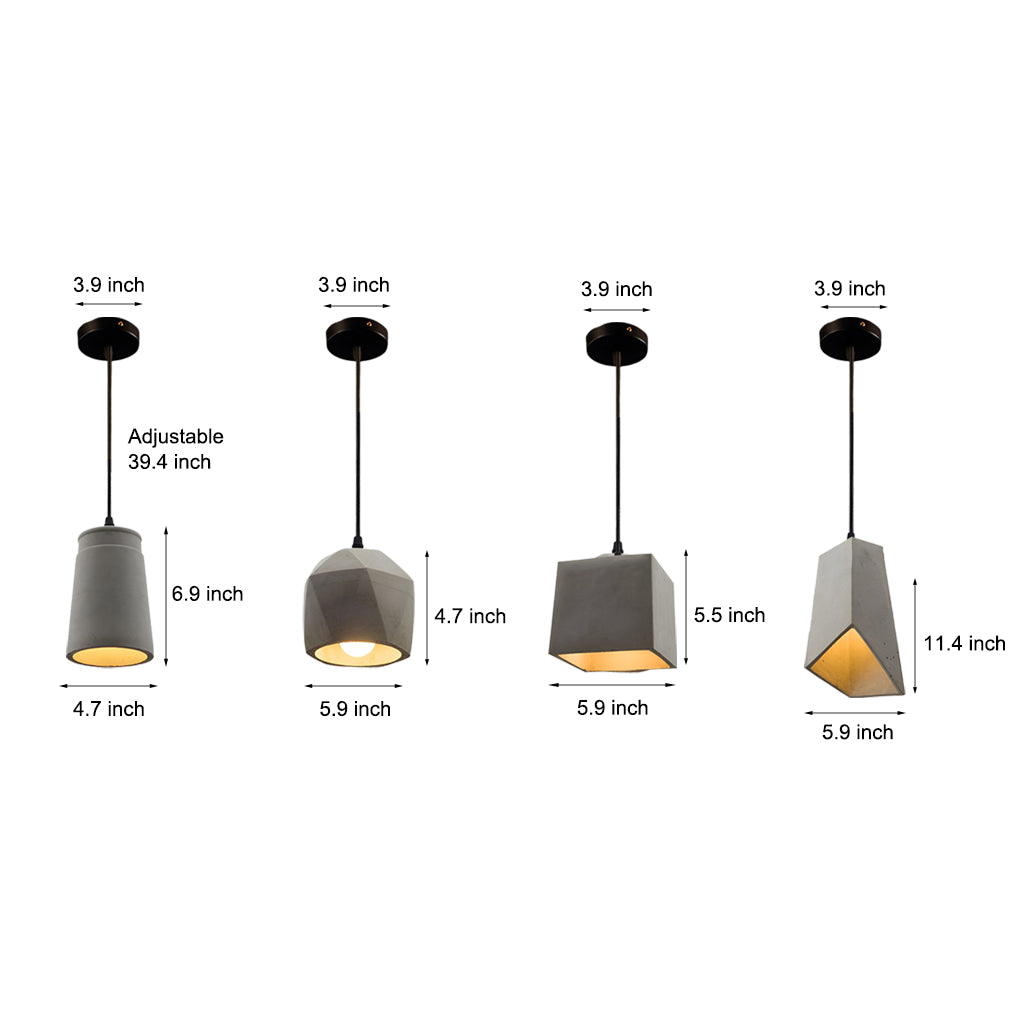Industrial Cement Farmhouse Pendant Chandelier