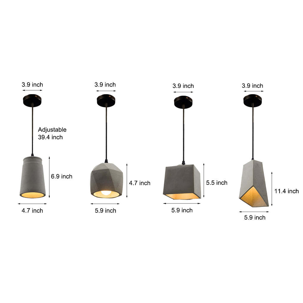 Industrial Cement Farmhouse Pendant Chandelier