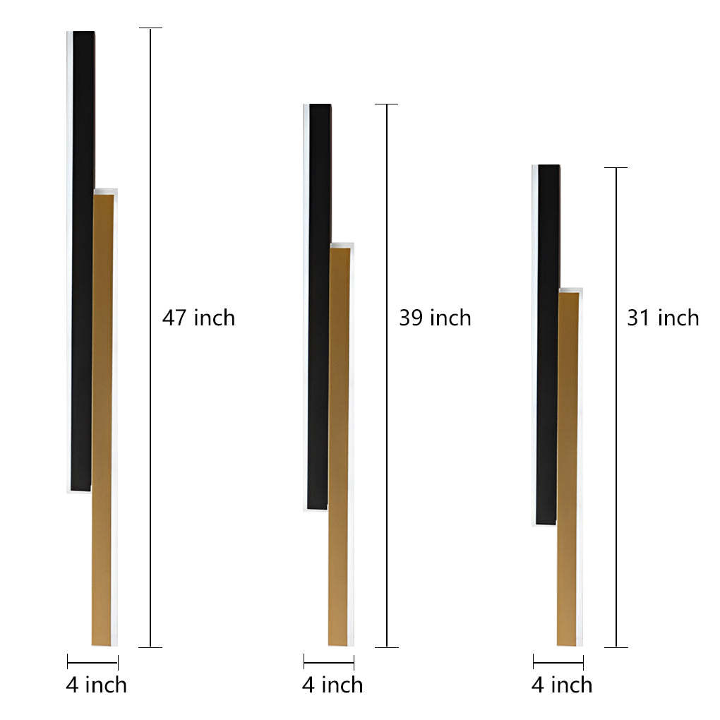 Nordic Minimalist Double Long Strip LED Wall Lamp for Living Room Bedside Aisle-Lighom