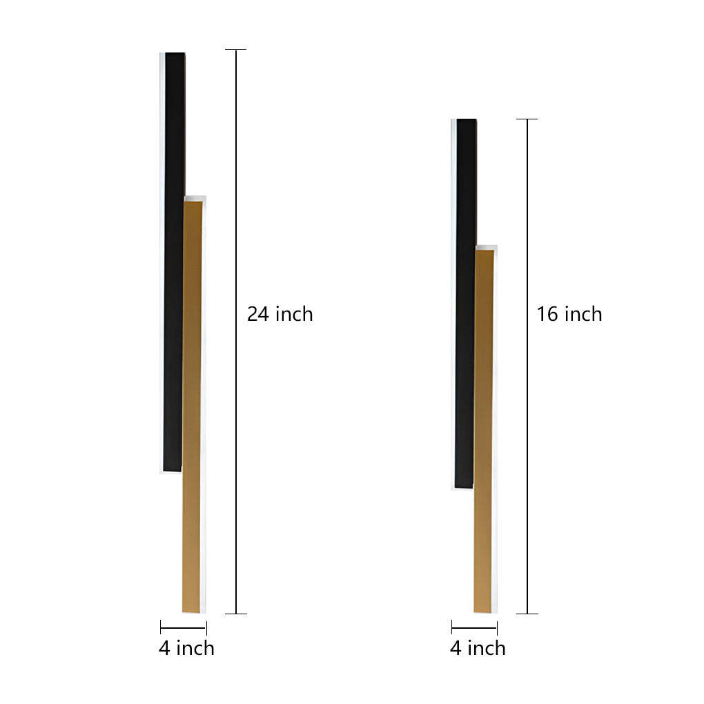 Nordic Minimalist Double Long Strip LED Wall Lamp for Living Room Bedside Aisle-Lighom