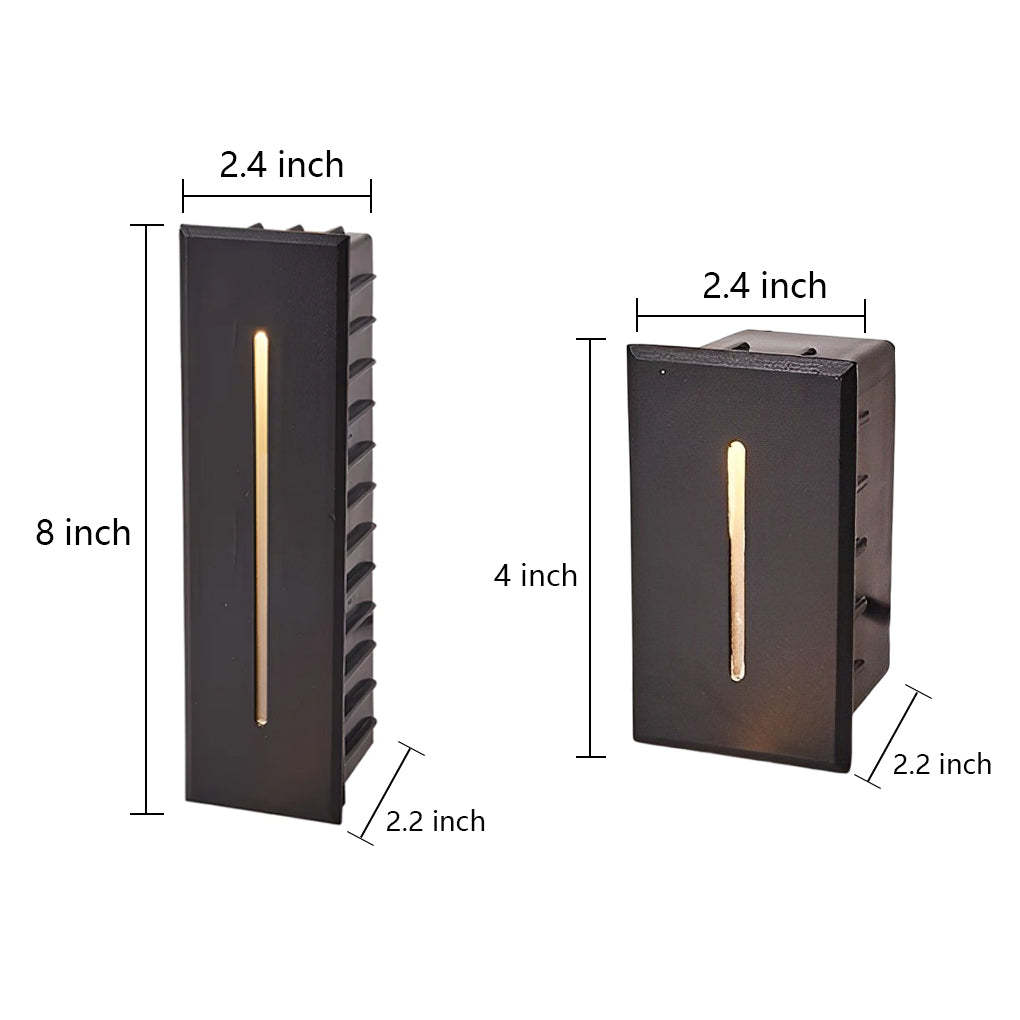 Industrial Rectangle 3W LED IP65 Waterproof Embedded Stair Wall Lights-Lighom