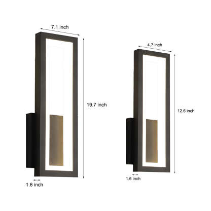 Rectangular LED Modern Wall Lamp Wall Sconce Lighting Wall Light Fixture-Lighom