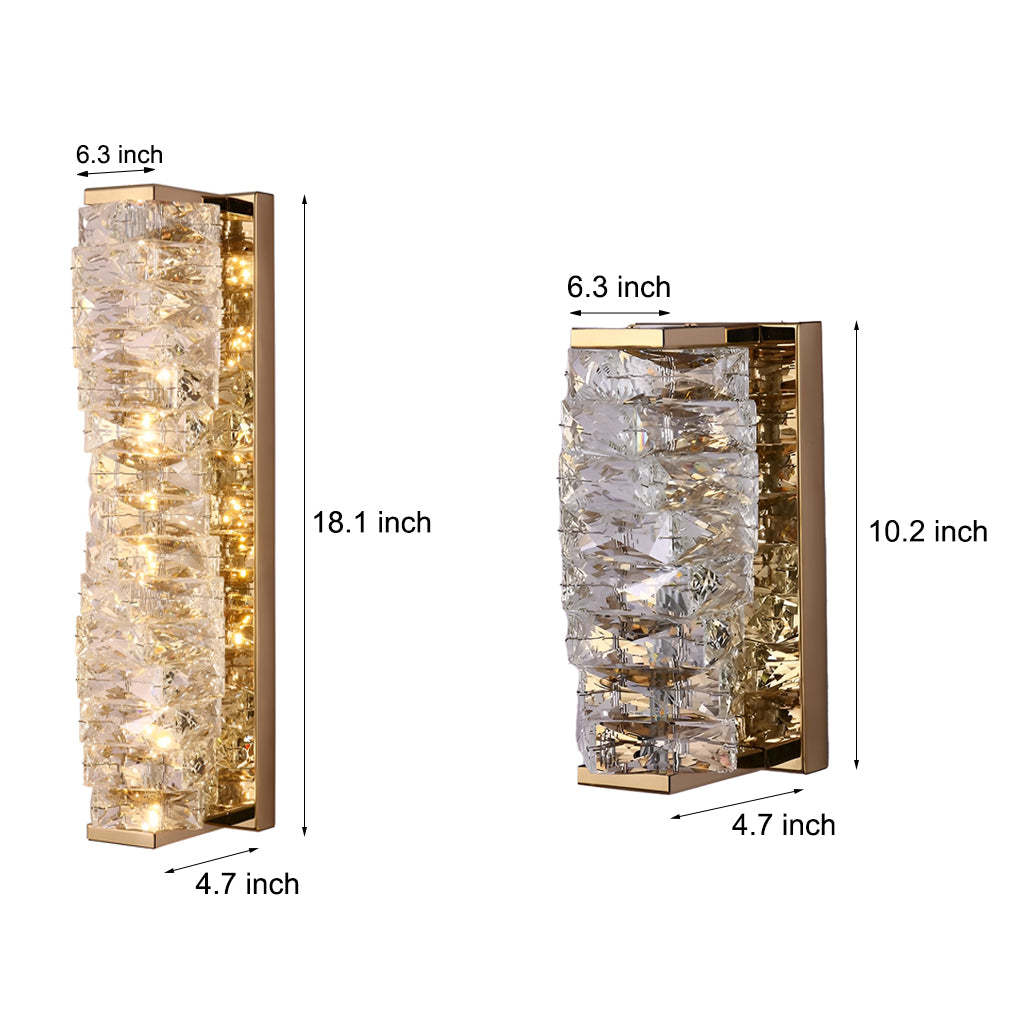 Creative Crystal Three Step Dimming Light LED Modern Wall Sconce Lighting Wall Lamp-Lighom