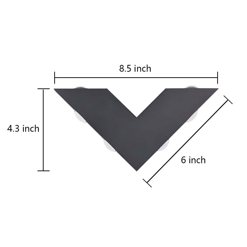 V-shaped Waterproof LED Black Modern Outdoor Wall Lamp Wall Washer Light-Lighom