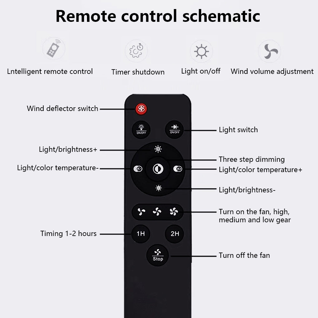 Round Ultra-Thin Mute LED Nordic Bladeless Ceiling Fan