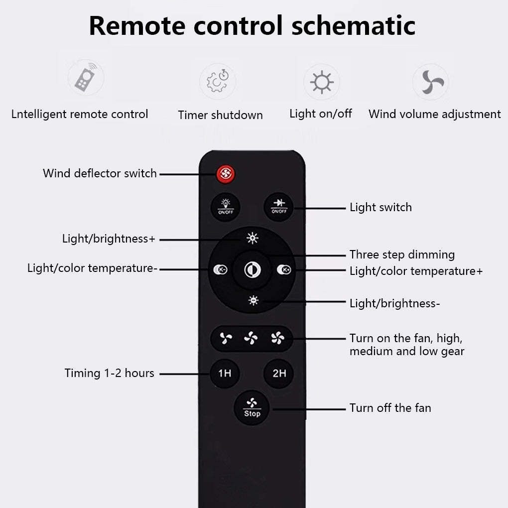 Round Ultra-Thin Mute LED Nordic Bladeless Ceiling Fan