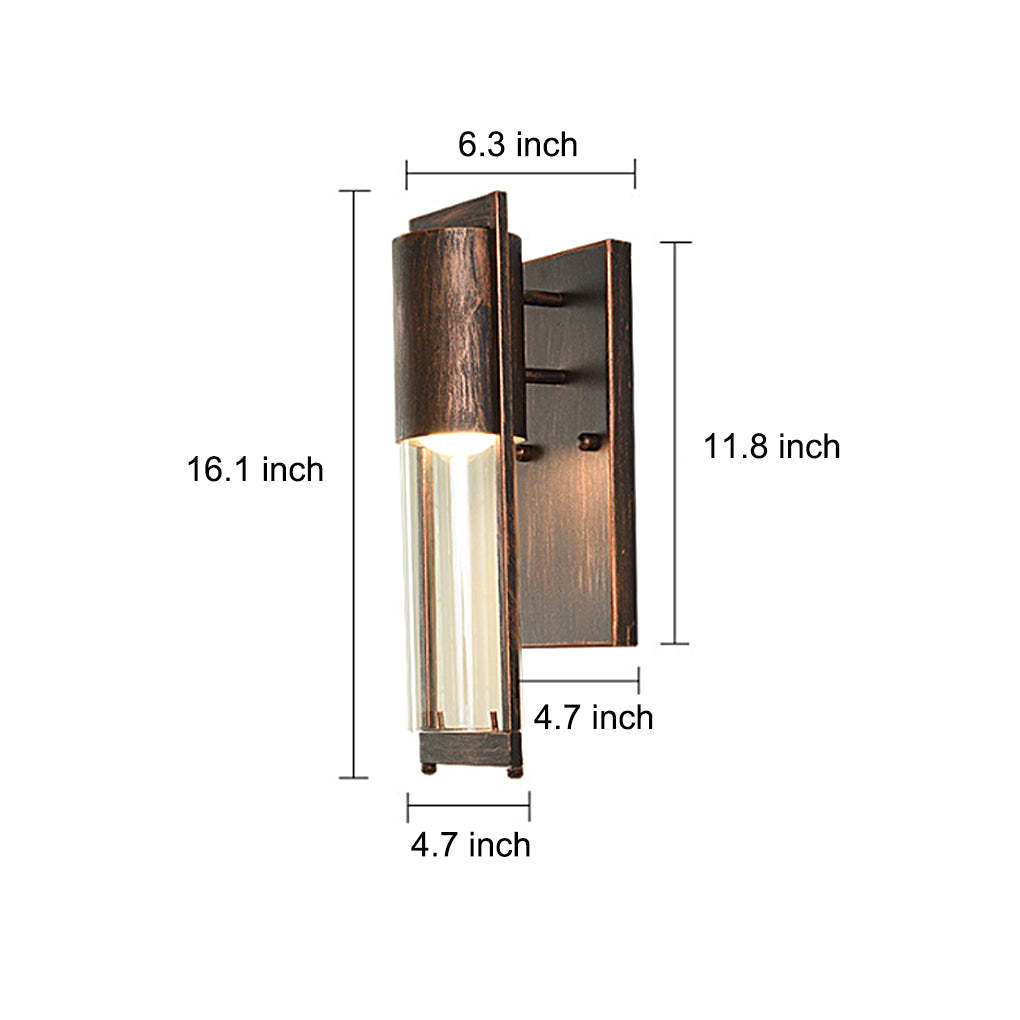 Antique Waterproof Glass Modern Outdoor Wall Sconce Lighting Wall Lamp-Lighom