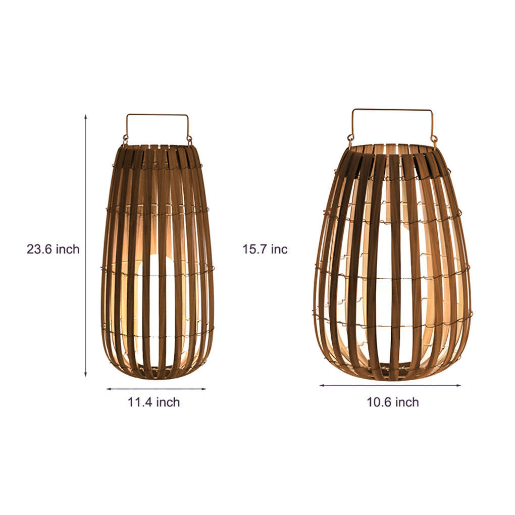 Rustic portable lantern white outdoor lanterns & lamps — 16" / Hardwired / Set of 2