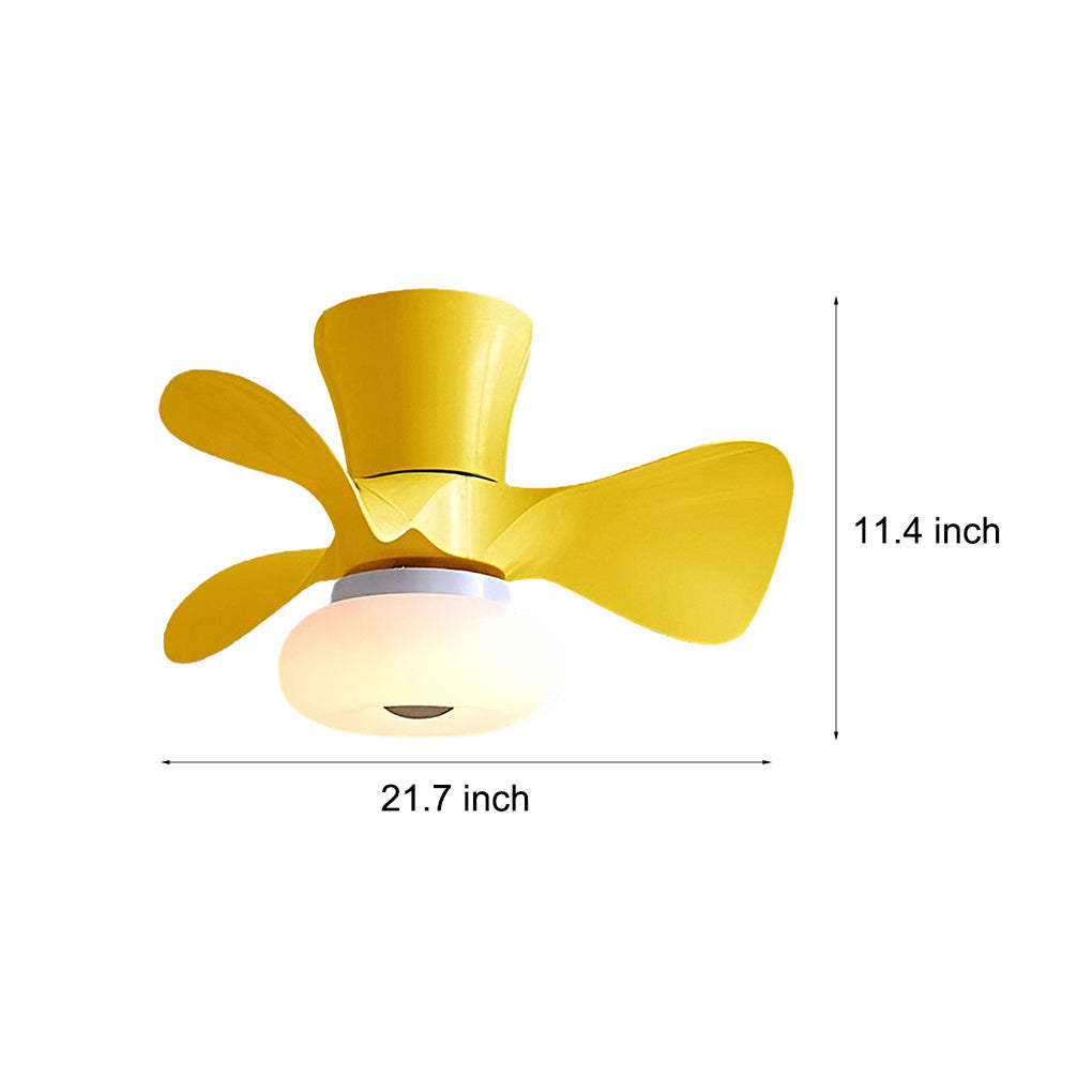 Macaron 3-Step Dimming LED Nordic Ceiling Fan