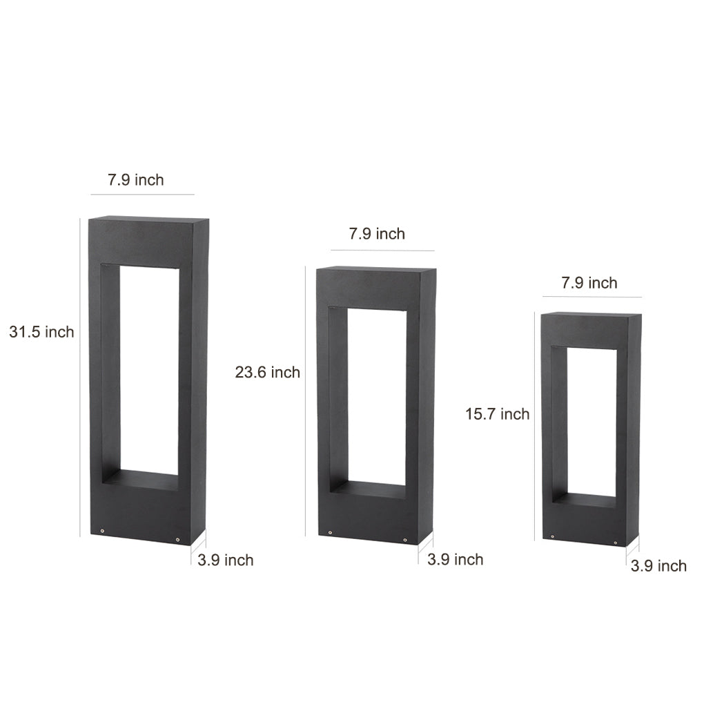 Slim Rectangular Frame LED Outdoor Lawn Light