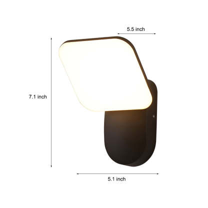 Square LED 12w Waterproof Modern Outdoor Wall Lamp Wall Sconces Lighting-Lighom