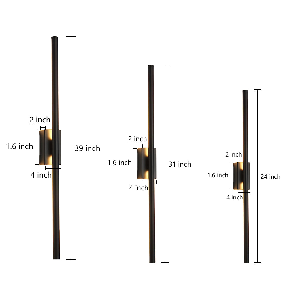 Electroplated Metal Strip LED Modern Wall Sconce Lighting Wall Lamp-Lighom