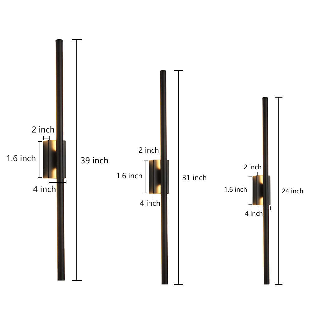Electroplated Metal Strip LED Modern Wall Sconce Lighting Wall Lamp-Lighom