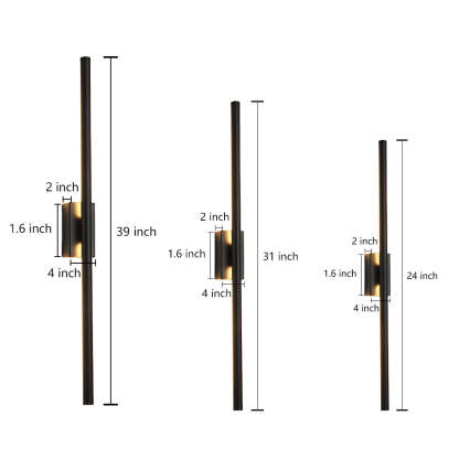 Electroplated Metal Strip LED Modern Wall Sconce Lighting Wall Lamp-Lighom