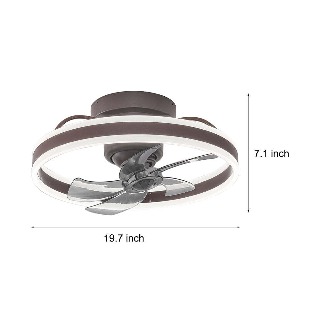 Round Stepless Dimming 360° Modern Ceiling Fan