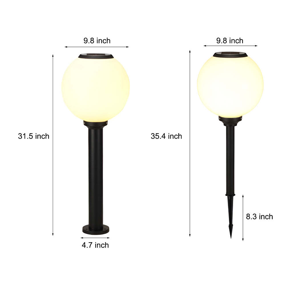 Adjustable Solar Round Ball Pathway Light