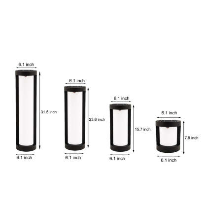 Black Cylindrical LED Pathway Lights Solar and Wired Outdoor Lighting Solutions-Lighom