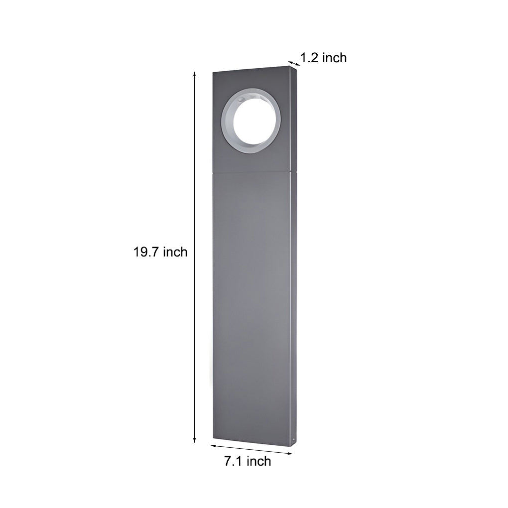Black Modern Round Hole Pathway Light