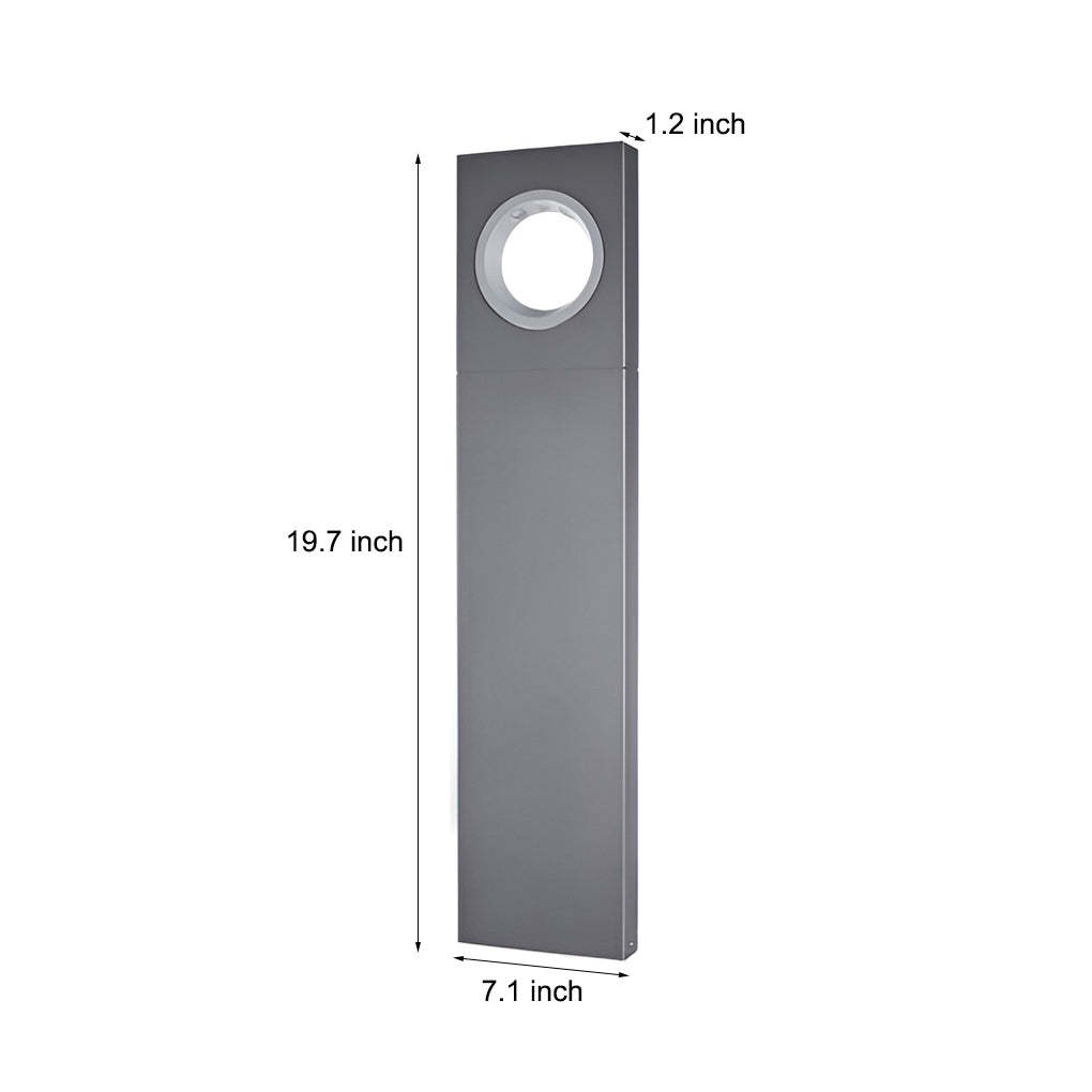 Black Modern Round Hole Pathway Light