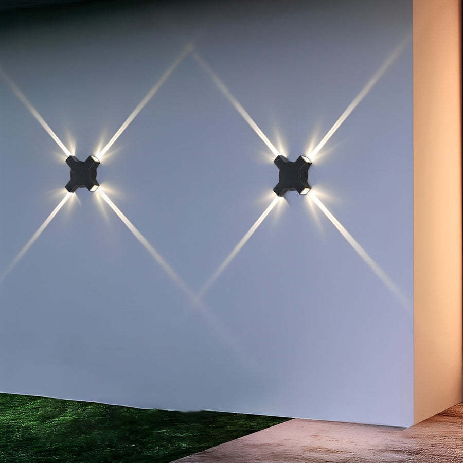Creative Starlight Decorative LED Waterproof Black Modern Wall Lamp-Lighom