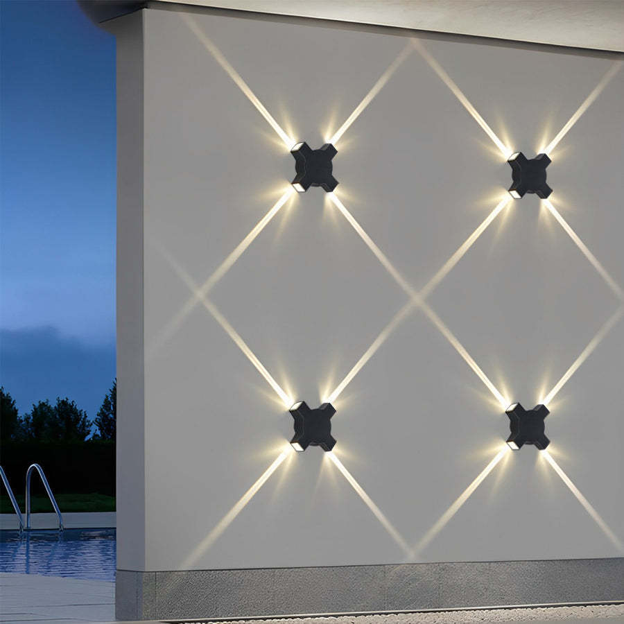 Creative Starlight Decorative LED Waterproof Black Modern Wall Lamp-Lighom