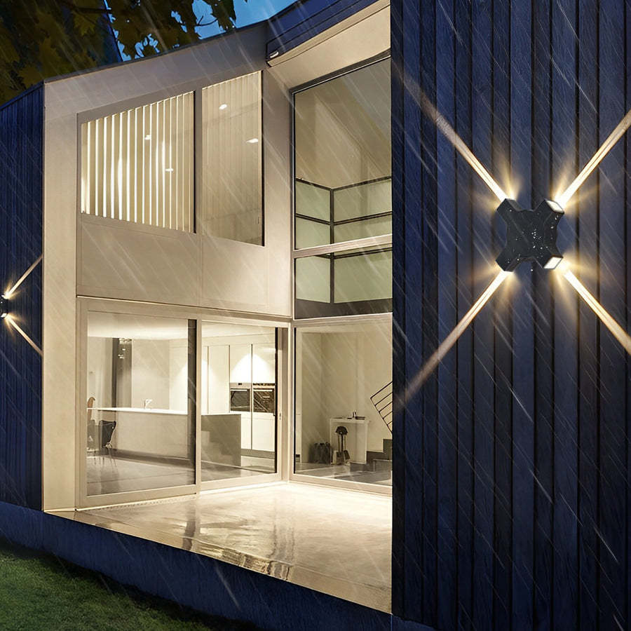 Creative Starlight Decorative LED Waterproof Black Modern Wall Lamp-Lighom