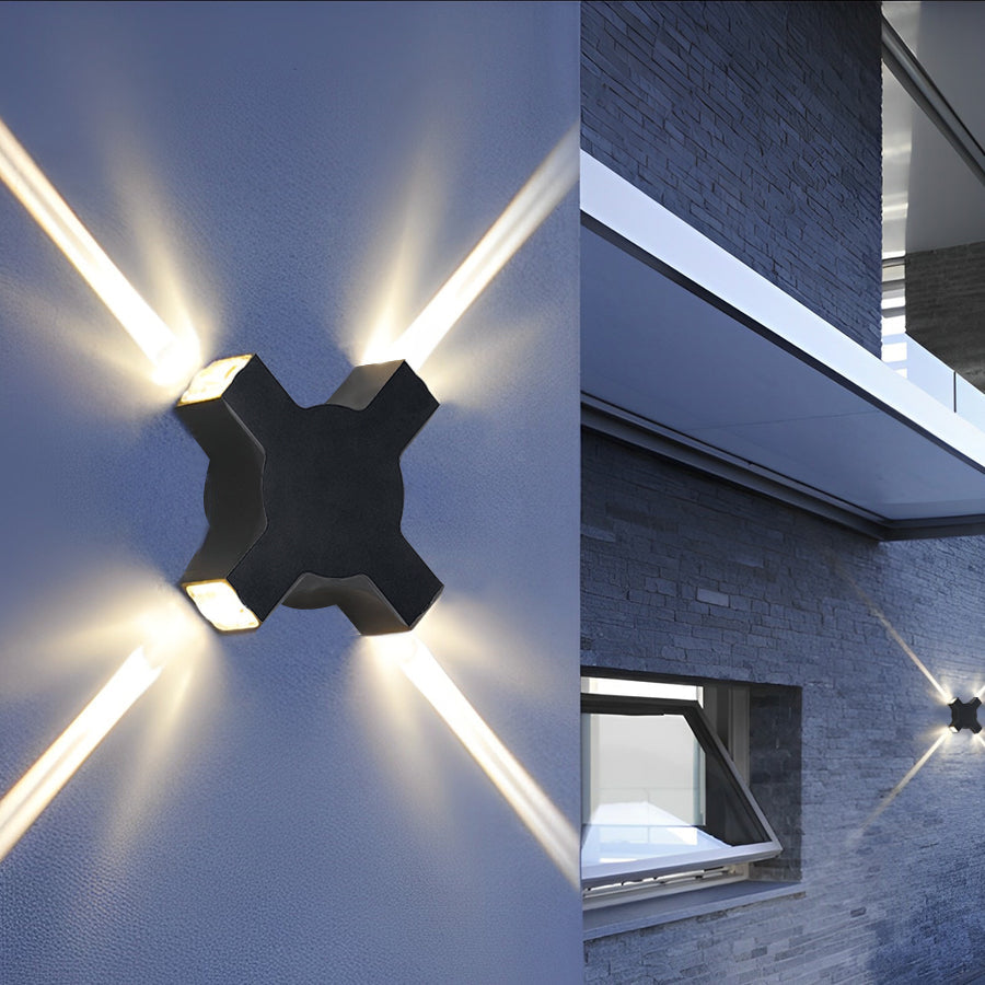 Creative Starlight Decorative LED Waterproof Black Modern Wall Lamp-Lighom
