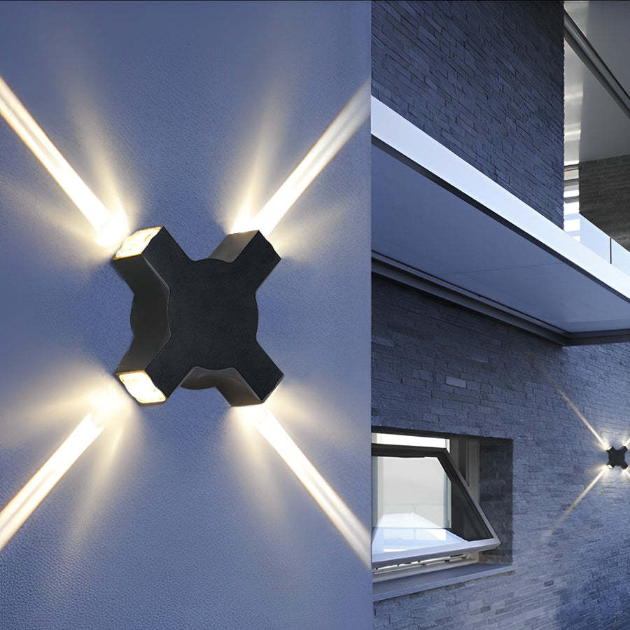 Creative Starlight Decorative LED Waterproof Black Modern Wall Lamp-Lighom