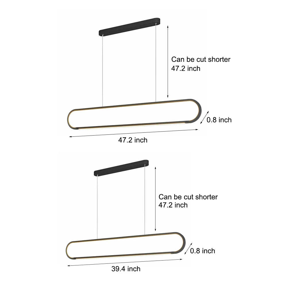 Minimalist Strip Dimmable LED Modern Chandelier