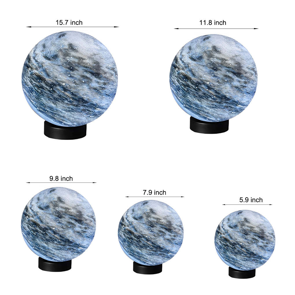Round Glass Planets Design Waterproof Modern Outdoor Fence Post Lights-Lighom