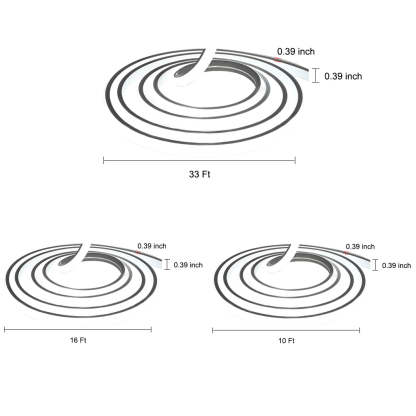 0.39'' Waterproof Recessed LED Under Tread Stair Lighting Modern Flexible Strip Light-Lighom