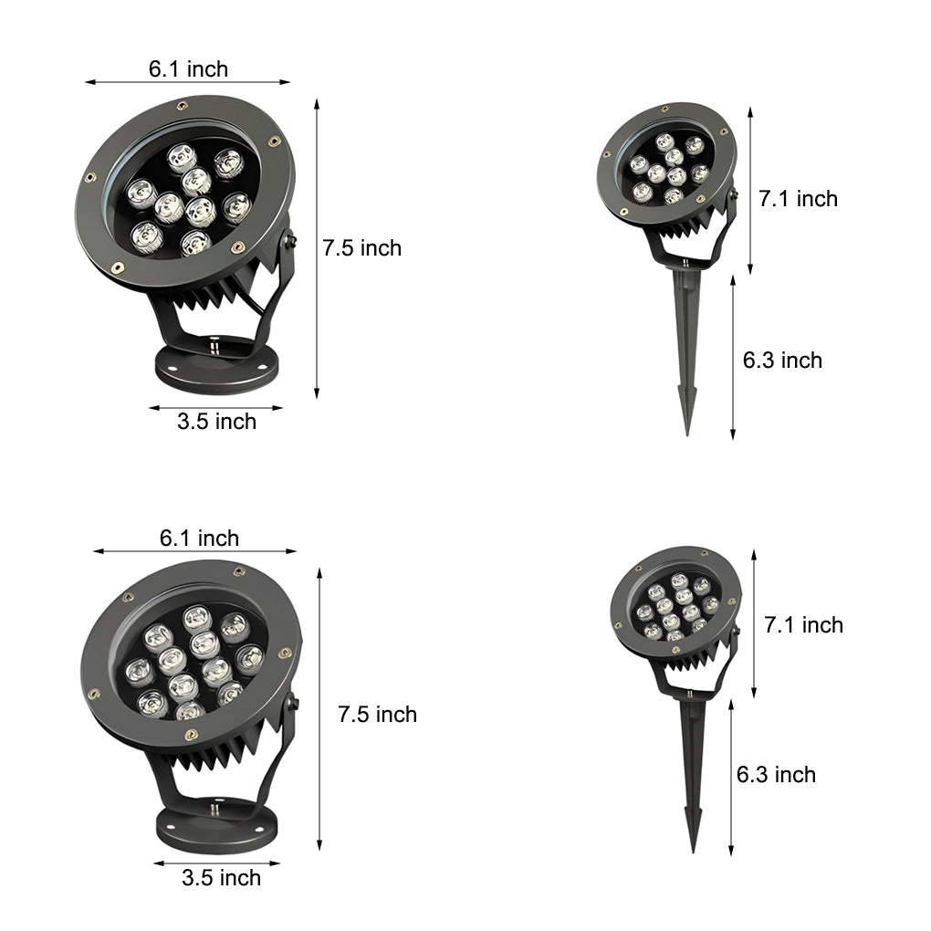 Round Waterproof Modern LED Spotlights Outdoor Tree Spot Lights DC24V-Lighom