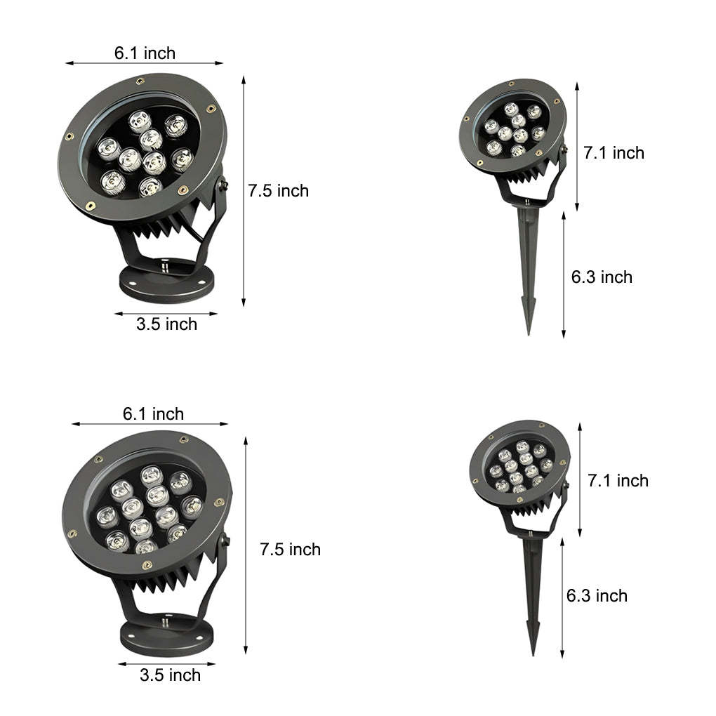 Round Waterproof Modern LED Spotlights Outdoor Tree Spot Lights DC24V-Lighom