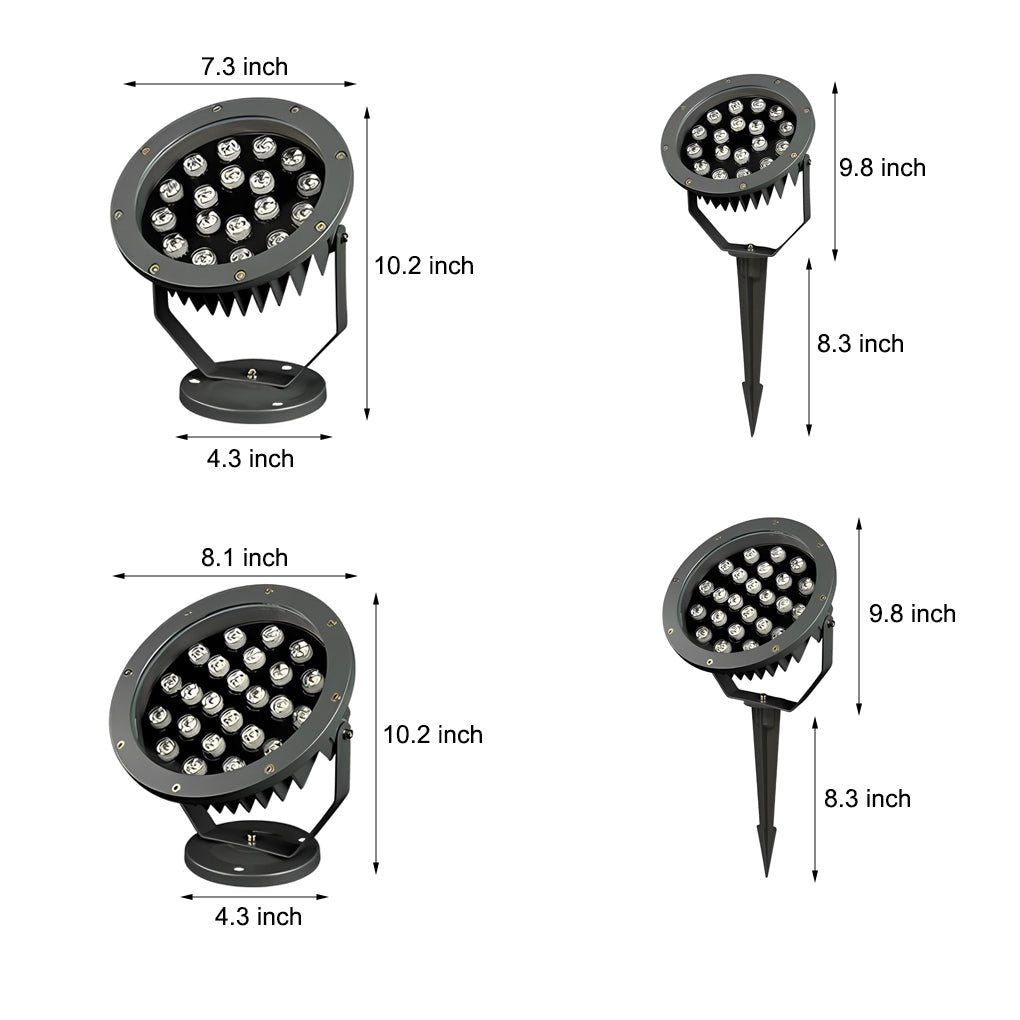 Round Waterproof Modern LED Spotlights Outdoor Tree Spot Lights DC24V-Lighom
