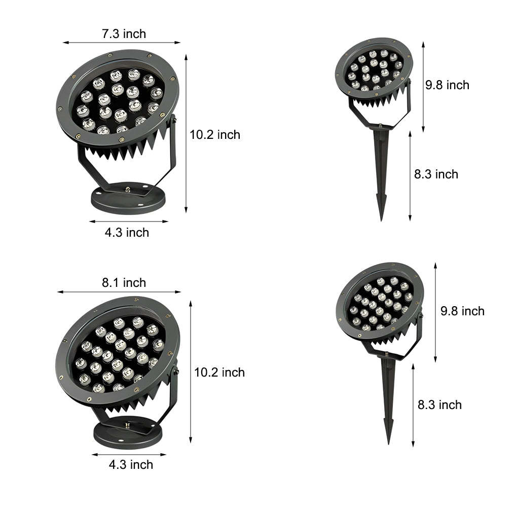 Round Waterproof Modern LED Spotlights Outdoor Tree Spot Lights DC24V-Lighom
