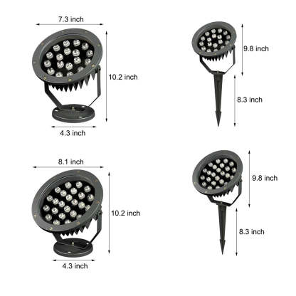 Round Waterproof Modern LED Spotlights Outdoor Tree Spot Lights DC24V-Lighom
