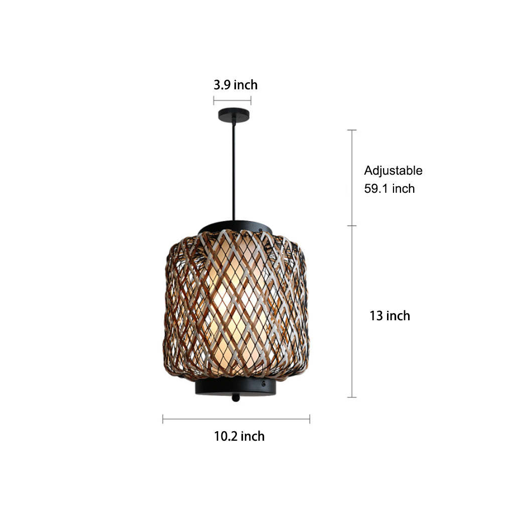 Rattan Waterproof Rustic Modern Outdoor Chandelier Pendants Ceiling Lights-Lighom