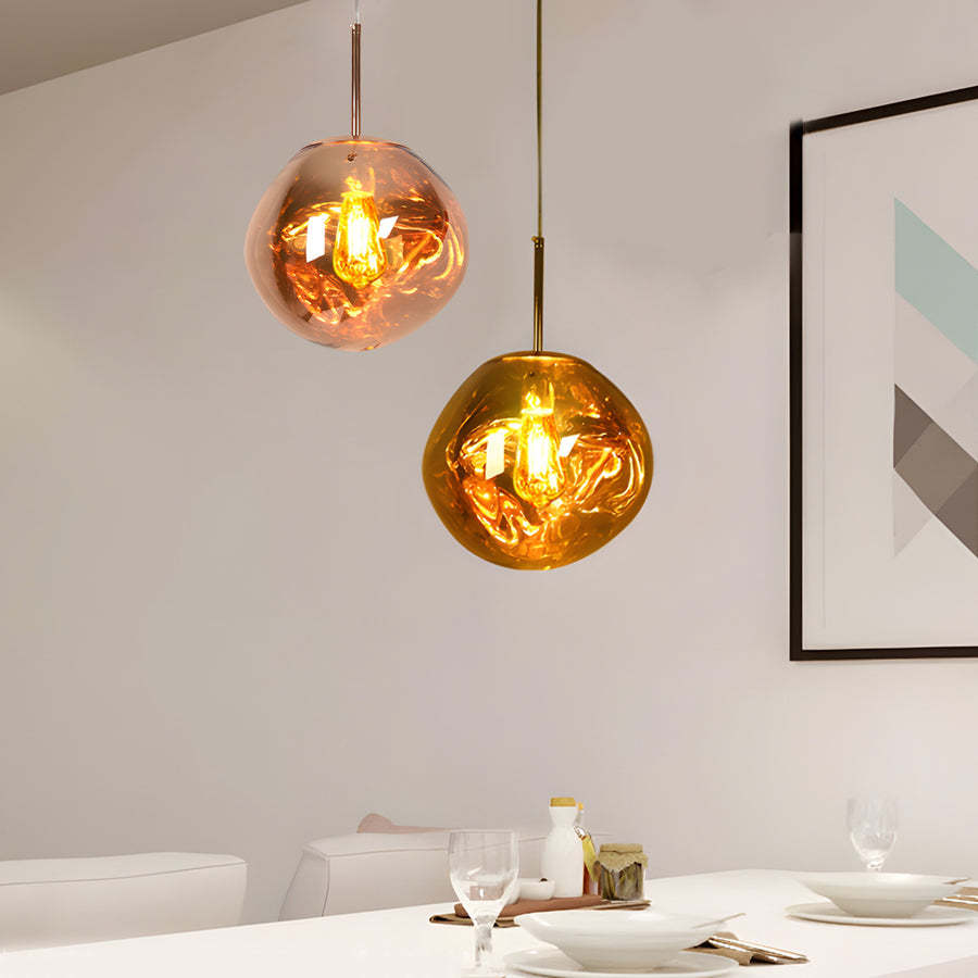 Irregular Lava Glass Ball Post-Modern Pendant Light