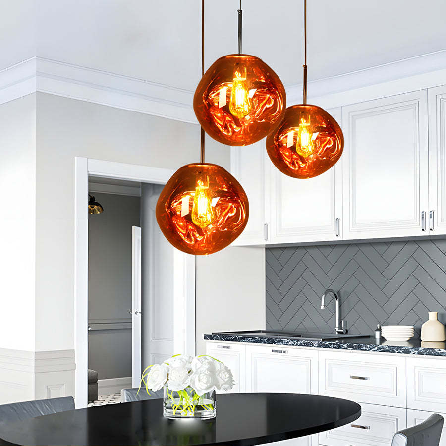 Irregular Lava Glass Ball Post-Modern Pendant Light