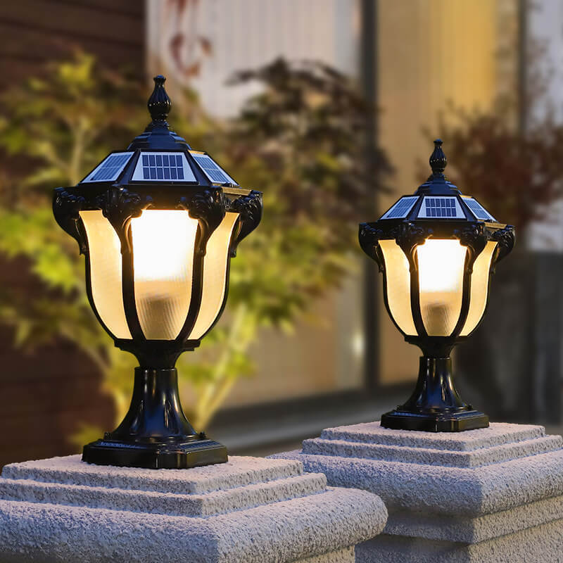 European Retro Die-Cast Aluminum Solar Garden