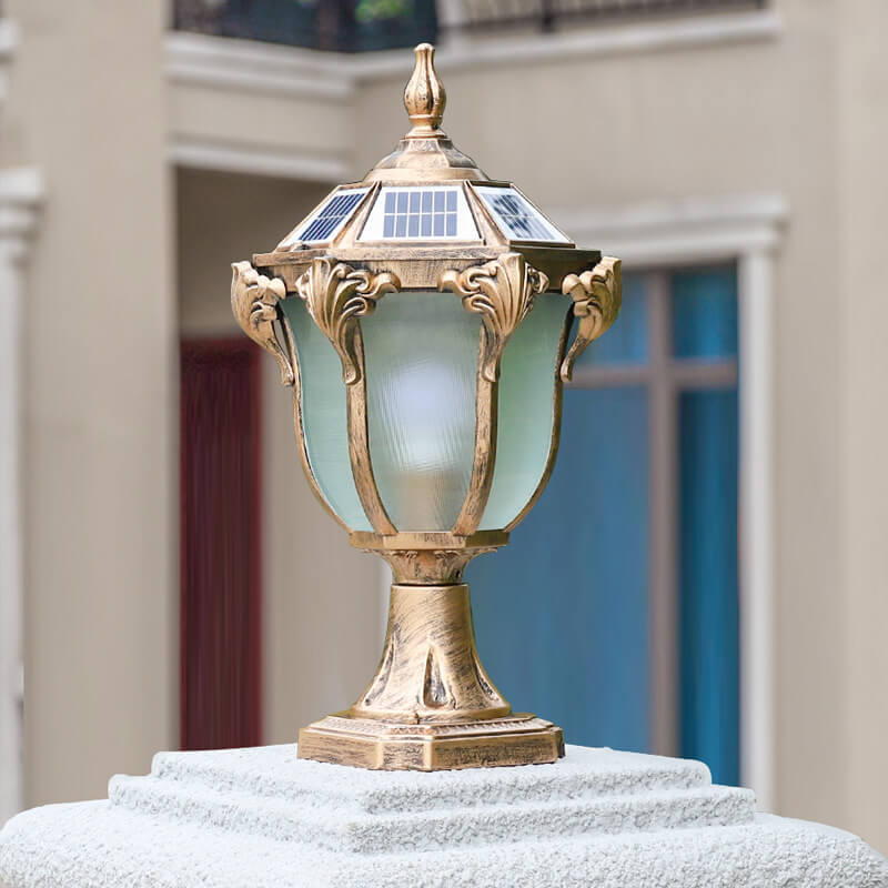 European Retro Die-Cast Aluminum Solar Garden