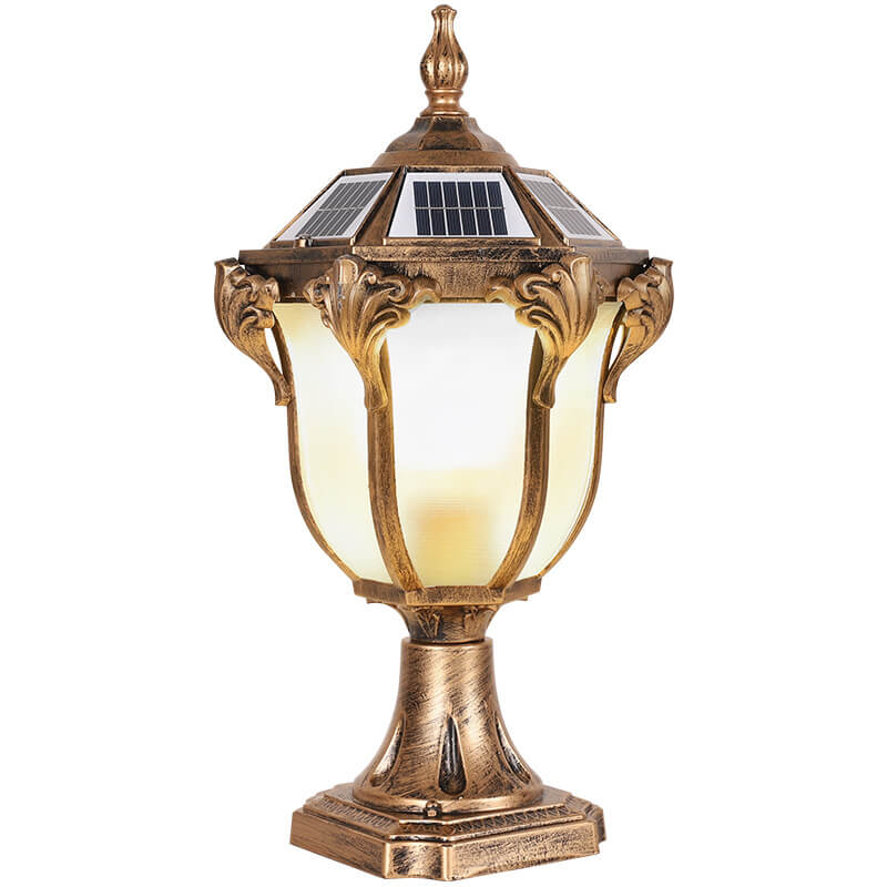 European Retro Die-Cast Aluminum Solar Garden
