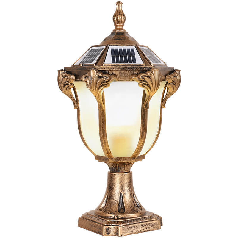 European Retro Die-Cast Aluminum Solar Garden